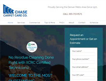 Tablet Screenshot of chasecarpetcare.com